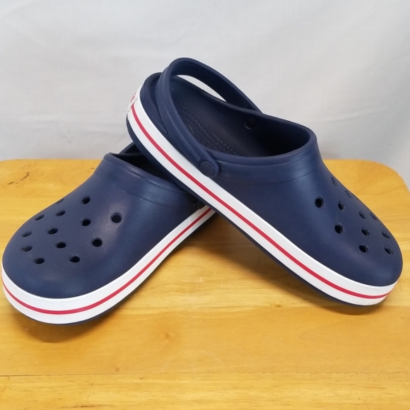 crocs with stripe